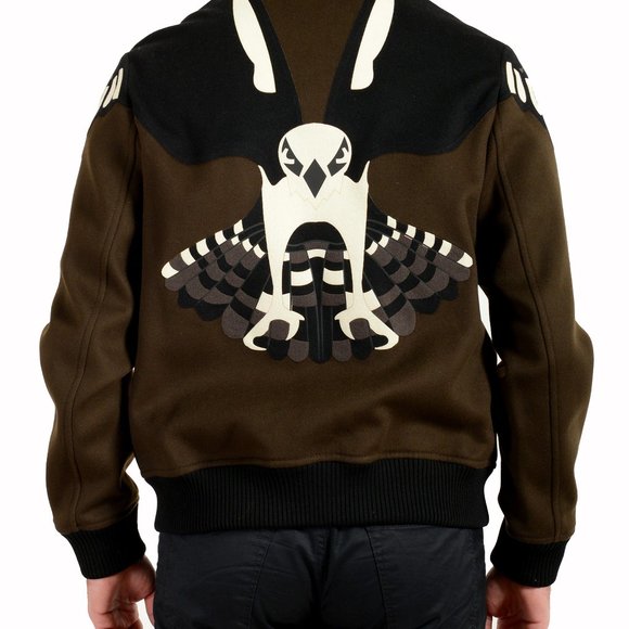 Valentino Men's Cashmere Wool Embroidered Full Zip Bomber Jacket US M IT 50 - Picture 7 of 7